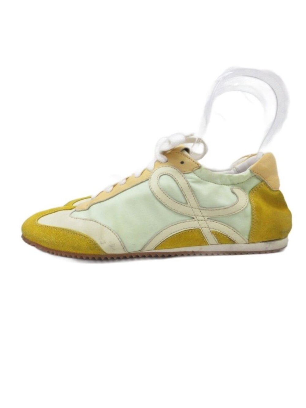 Loewe Ballet Runner Leather Sneakers Shoes Anagram Yellow